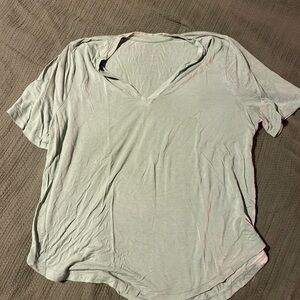 a new day Light Green V-Neck Short Sleeve Tee